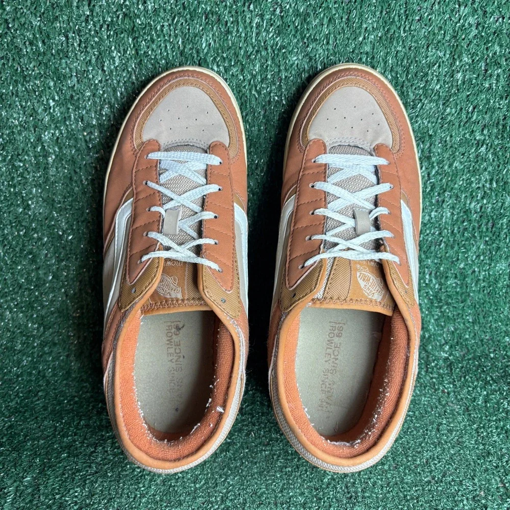 Vans Geoff Rowley 66/99 Skateboarding Low Top Sneaker Burnt Orange Mens Size 10